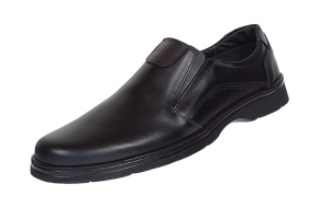 Pantofi barbati casual din piele naturala pe calapod lat cu elastic GKR104N - Img 6