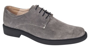 Pantofi barbati casual piele naturala intoarsa Arezzo Gri