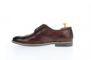 Pantofi barbati casual, visinii din piele naturala - 500VIS - Img 3