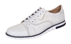 Pantofi barbati din piele naturala - Model Casual Alb GKR67A - Img 9