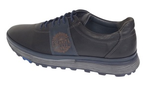 Pantofi barbati din piele naturala - Model Casual - Sport Negru Bleumarin 505ESC - Img 8