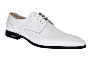 Pantofi barbati eleganti din piele naturala Alb Box GKR101A
