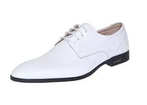 Pantofi barbati eleganti din piele naturala Alb Box GKR101A - Img 7