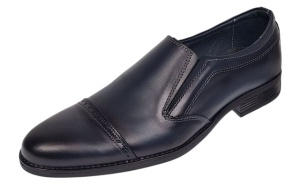 Pantofi barbati eleganti din piele naturala Bleumarin fara siret GKR232BL - Img 2