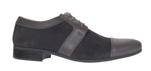 Pantofi barbati eleganti din piele naturala, culoare gri inchis - 1006GRI - Img 6