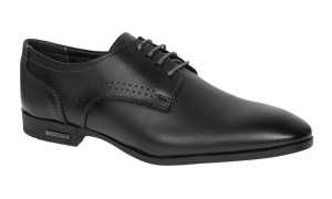 Pantofi barbati eleganti din piele naturala culoare neagra GKR101N - Img 6