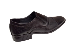 Pantofi barbati eleganti din piele naturala de culoare neagra GKR01N - Img 4