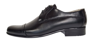 Pantofi barbati eleganti din piele naturala de culoare neagra P351N - Img 2