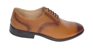 Pantofi barbati eleganti din piele naturala maro deschis - Marimea 43 - Img 5
