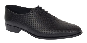 Pantofi barbati eleganti din piele naturala matritata - Model Negru GKR132NP - Img 1