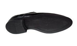 Pantofi barbati eleganti din piele naturala - Model Klaime Negru Lac - Img 2