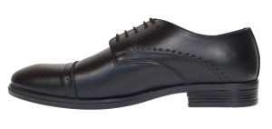 Pantofi barbati eleganti din piele naturala Negru 127N Marimea 41 - Img 3