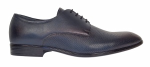 Pantofi barbati eleganti din piele naturala texturata bleumarin – Eleganta si rafinament 346 - Img 4