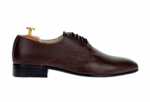 Pantofi barbati eleganti pentru costum, piele naturala maro, NIC211M - Img 2