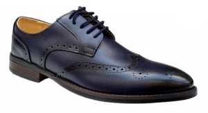 Pantofi barbati office, eleganti din piele naturala, Bleu Navy, TEST68BL - Img 3