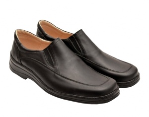 Pantofi barbati pe calapod lat piele naturala, masuri 39 - 47 Negru