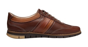 Pantofi barbati sport din piele naturala , Maro - GKR94M - Img 2