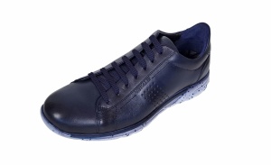 Pantofi casual barbati din piele naturala bleumarin 397BL - Img 7