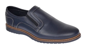 Pantofi casual barbati din piele naturala Bleumarin GKR 331ELBL - Img 5