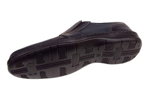 Pantofi casual barbati din piele naturala, perforati cu elastic - Bleumarin GKR23BL - Img 3