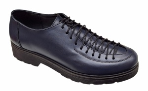 Pantofi casual dama din piele naturala - Model Bleumarin cu Negru PDGINABL - Img 3