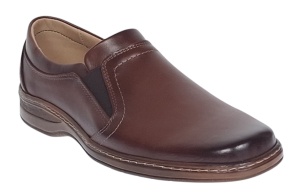 Pantofi comozi barbati, din piele naturala maro GKR08M - Img 10