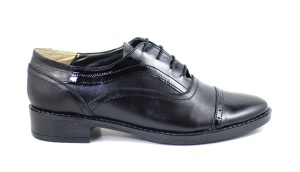Pantofi dama casual din piele naturala de culoare neagra - PNBOXLAC - Img 5