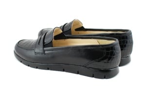 Pantofi dama casual din piele naturala, foarte comozi - P105NCROCO - Img 2