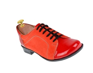 Pantofi dama casual din piele naturala, Made in Romania, BOB Rosu, P53RR - Img 2