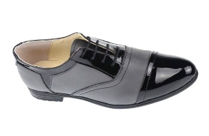 Pantofi dama casual din piele naturala - Model Negru, Gri Sara - Img 5