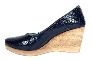 Pantofi dama casual din piele naturala platforme de 7 cm Mara Negru - P3550NCR - Img 3