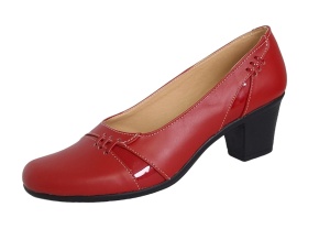 Pantofi dama comozi si eleganti din piele naturala Rosu - MVS72R - Img 4