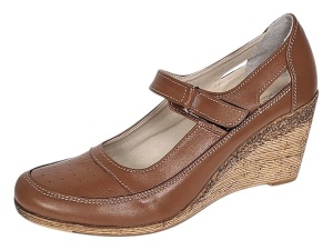 Pantofi dama cu platforma din piele naturala maro box P9154MBOX1 - Img 7