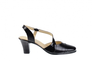 Pantofi dama decupati din piele naturala, cu toc de 7cm, S12NLAC - Img 2