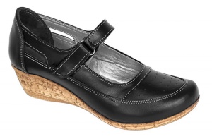 Pantofi dama decupati din piele naturala, foarte comozi - Model Mara Negru Box