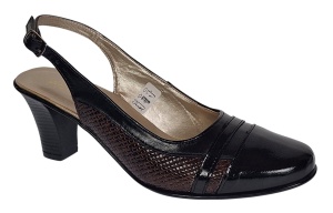 Pantofi dama decupati din piele naturala - Model cu toc 7cm - S301MN - Img 4