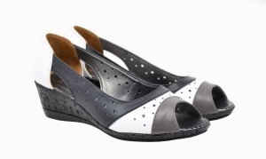 Pantofi dama decupati din piele naturala - S104NAN - Img 1