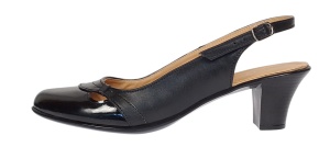Pantofi dama decupati din piele naturala toc de 5 cm S511NL - Img 5