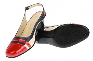 Pantofi dama decupati Marimea 40 - Model din piele naturala LS301RBLBEJ - Img 2
