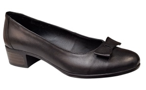 Pantofi dama din piele naturala box cu funda STD21NBOX