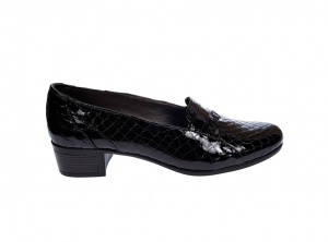 Pantofi dama, din piele naturala, croco lac, cu toc de 5cm, P18NCR - Img 1