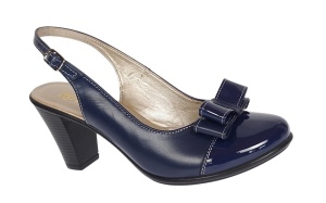 Pantofi dama din piele naturala decupati Mara Bleumarin - Img 3