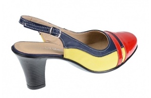 Pantofi dama eleganti decupati din piele naturala cu toc de 7cm S301RBLG - Img 6