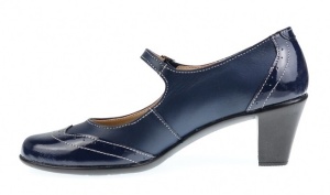 Pantofi dama eleganti din piele naturala bleumarin - P104BLBL - Img 5