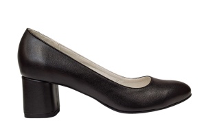 Pantofi dama eleganti din piele naturala box cu toc de 5 cm - Model Negru NA100NP - Img 2