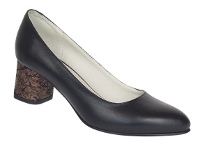 Pantofi dama eleganti din piele naturala box cu toc de 5 cm, Negru NA100ARMNP - Img 7
