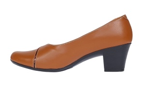 Pantofi dama eleganti din piele naturala Maro cu toc de 6cm P36CON - Img 2