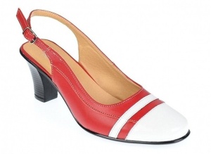 Pantofi dama eleganti din piele naturala - Model decupat cu toc 7cm S301AR