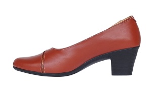 Pantofi dama eleganti din piele naturala Portocaliu cu toc de 6cm P36PORT - Img 8