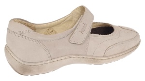 Pantofi dama Med-Line Ultra Confort din piele naturala bufo cu bareta BRD214BEJ - Img 4